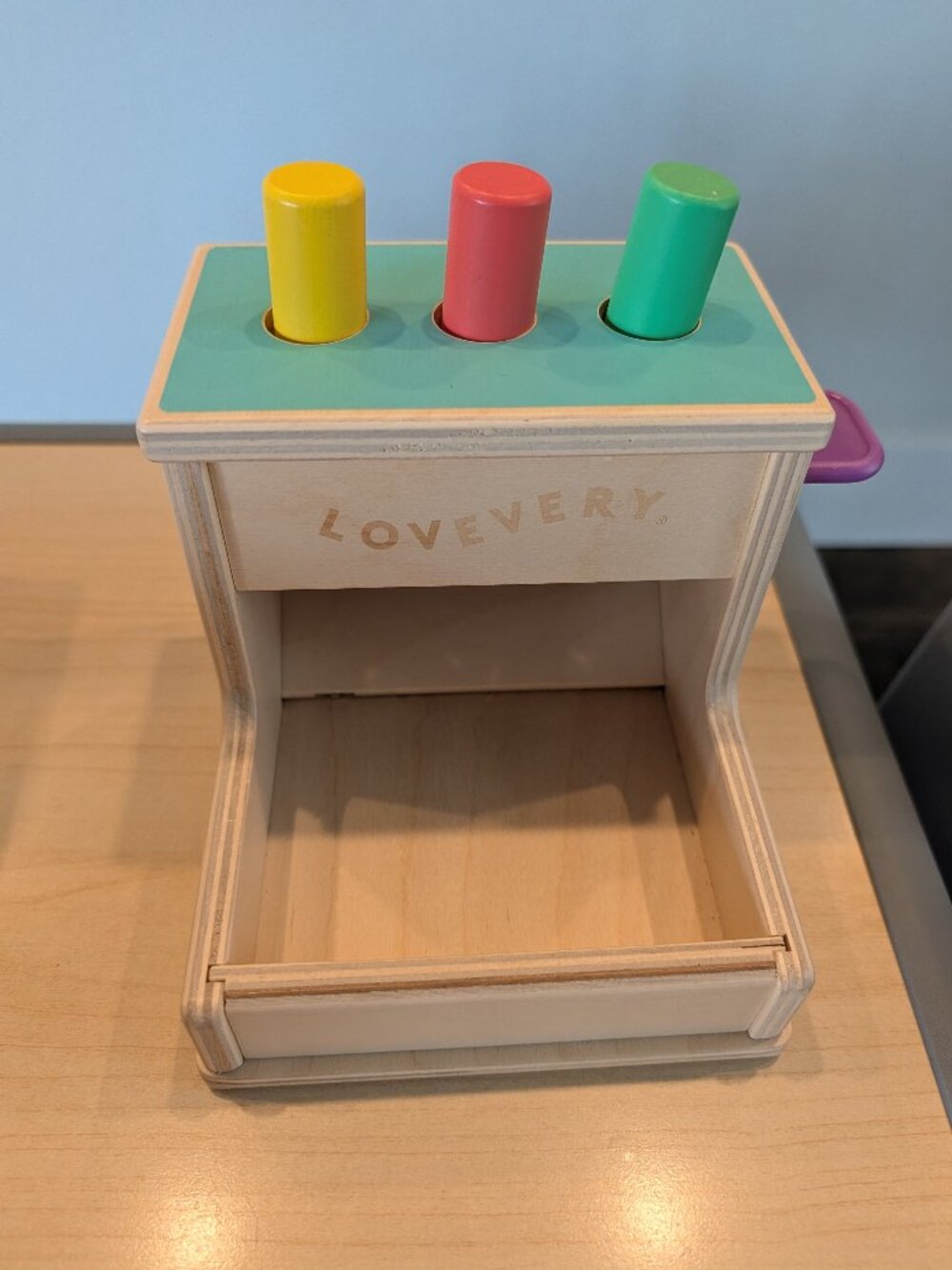 LOVEVERY wooden peg drop box